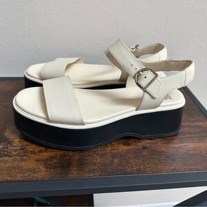 Sorel Cream Platform Sandals